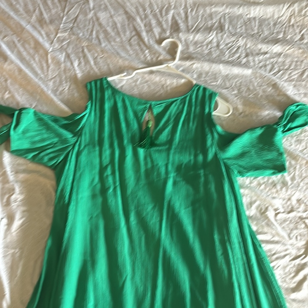 Soft Surroundings sleeveless Large green dress - Picture 4 of 8